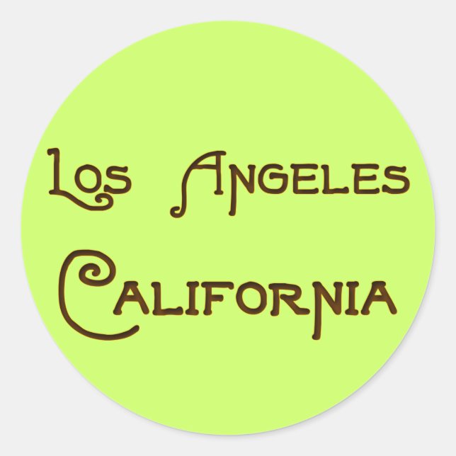 Los Angeles Art Deco Logo Runder Aufkleber (Vorderseite)