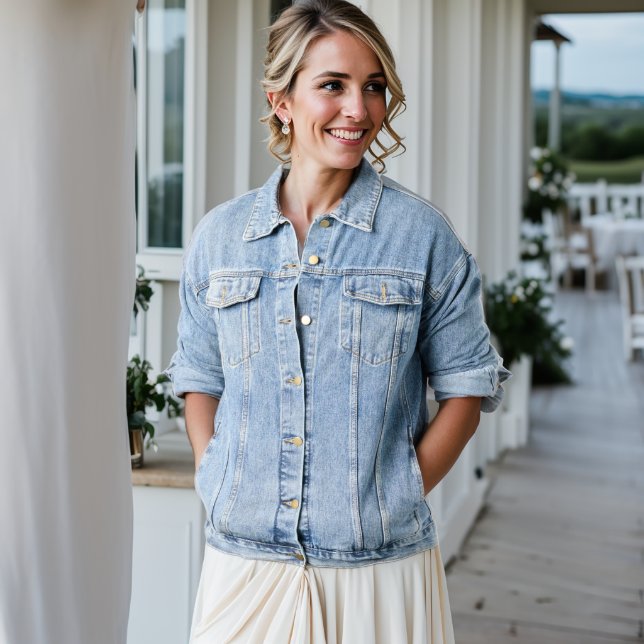 Los Angeles Art Deko Illustration, Jeansjacke (Hochzeit Vorderseite)