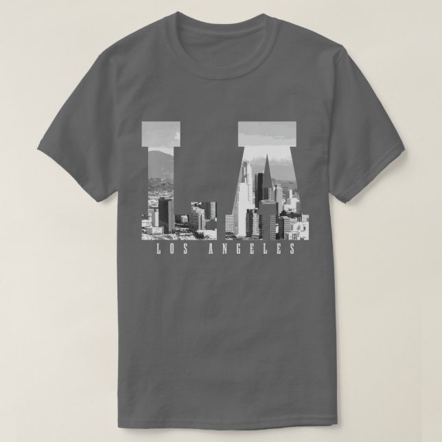 Los Angeles Baseball Skyline California Player Coa T-Shirt (Design vorne)