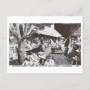 Los Angeles Bauern Market - Vintage Postkarte der