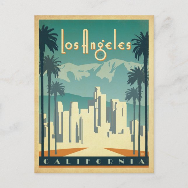 Los Angeles, CA 2 Postkarte (Vorderseite)
