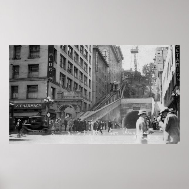 Los Angeles, CA Andels Flight Street Cars Poster (Vorne)