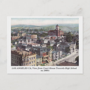 Los Angeles CA, Ansicht von der alten Postkarte de