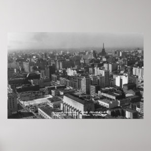 Los Angeles, CA Downtown View vom Rathaus Poster