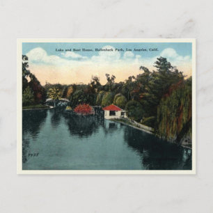 Los Angeles CA, Hollenbeck Park, im Vintage-Stil Postkarte