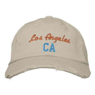 Los Angeles CA Orange und Blue Vintag Style Bestickte Baseballkappe
