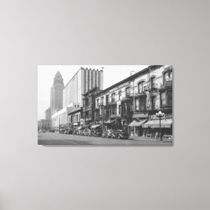 Los Angeles, CA-Post und alte Hauptleitung Leinwanddruck