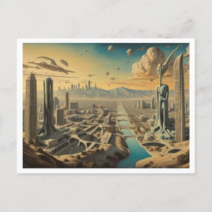Los Angeles CA, Surreal City Postkarte