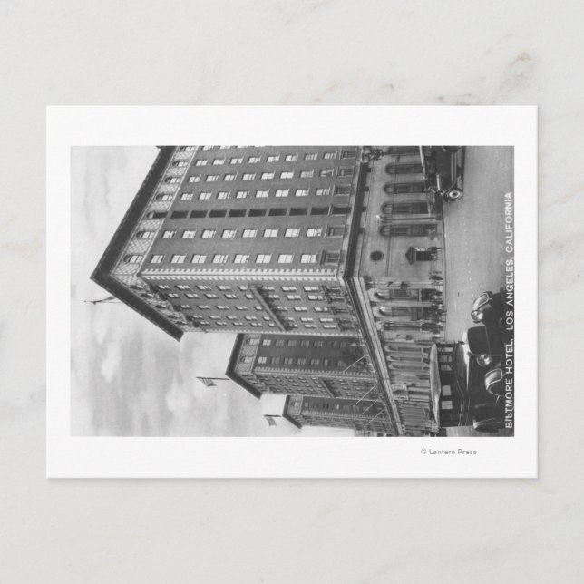 Los Angeles, CA View of Biltmore Hotel Postkarte (Vorderseite)