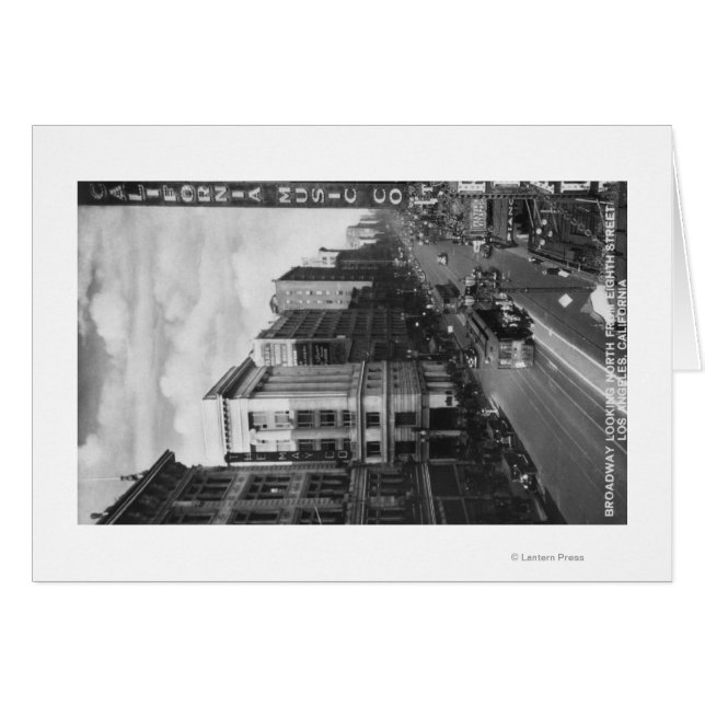 Los Angeles, CA View of Broadway Looking North (Vorderseite (Horizontal))