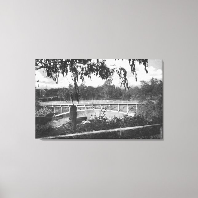 Los Angeles, CA View of Hollenbeck Park Leinwanddruck (Vorderseite)