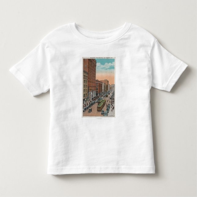 Los Angeles, CABroadway von der 4. Straßen-Ansicht Kleinkind T-shirt (Vorderseite)