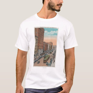 Los Angeles, CABroadway von der 4. Straßen-Ansicht T-Shirt