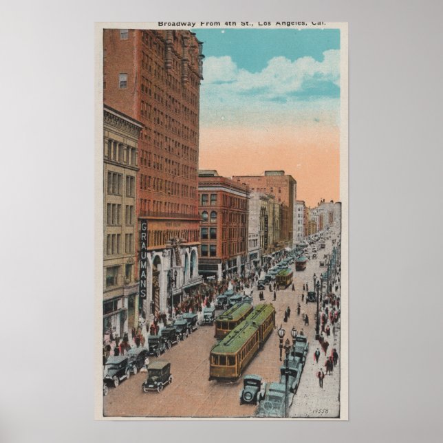 Los Angeles, CABstraway ab 4th Street View Poster (Vorne)