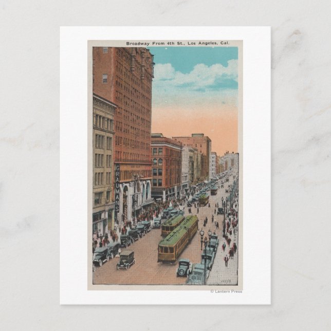 Los Angeles, CABstraway ab 4th Street View Postkarte (Vorderseite)