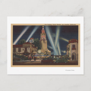 Los Angeles, CAFox Carthay Circle Theater View Postkarte