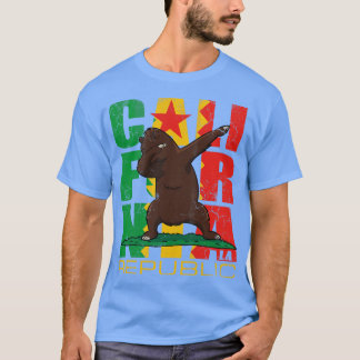 Los Angeles Californa Bear Vintag Retro Flag T-Shirt
