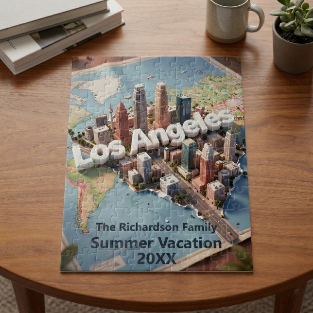 Los Angeles California 3D Skyline Map Vacation Puzzle (Von Creator hochgeladen)