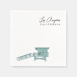 Los Angeles California Aquarellstand Serviette