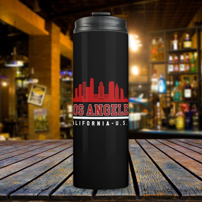 Los Angeles California Beautiful Skyline Thermosbecher (Von Creator hochgeladen)