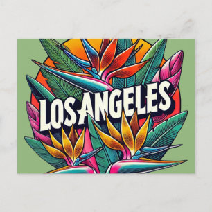 Los Angeles California Birds of Paradise Blume Postkarte