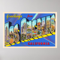 Los Angeles California CA Large Letter Postcard
