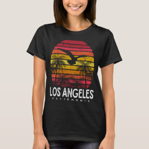Los Angeles California CA Vintag Beach Retro Sun T-Shirt