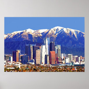 Los Angeles California City & San Gabriel Poster