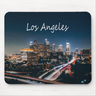 Los Angeles California City Skyline in der Nacht Mousepad
