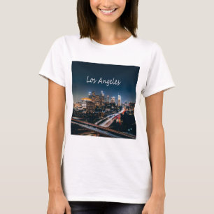 Los Angeles California City Skyline in der Nacht T-Shirt