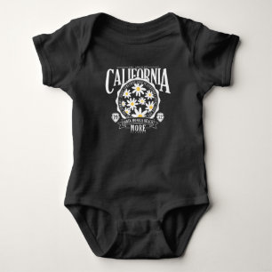 Los Angeles California Floral Graphic Baby Strampler