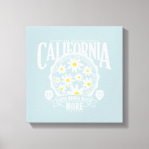 Los Angeles California Floral Graphic Leinwanddruck