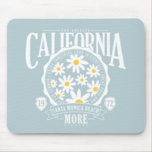 Los Angeles California Floral Graphic Mousepad