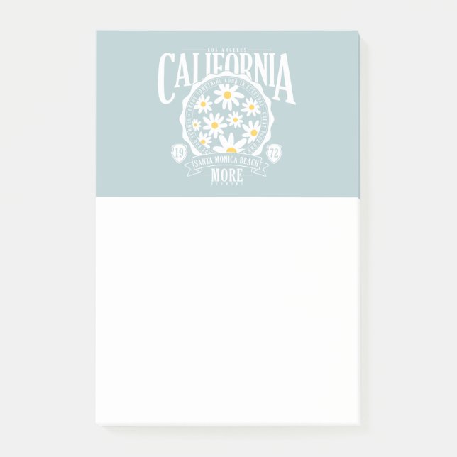 Los Angeles California Floral Graphic Post-it Klebezettel (Vorderseite)