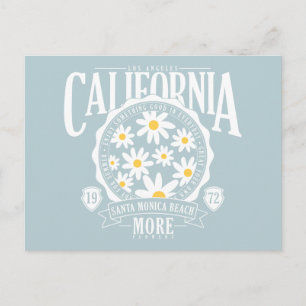 Los Angeles California Floral Graphic Postkarte