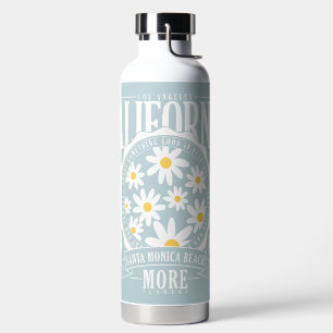 Los Angeles California Floral Graphic Trinkflasche