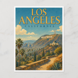 Los Angeles California Hollywood Hills GeoSaga Postkarte