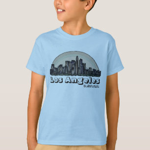 Los Angeles California Jungs künstlerische Skyline T-Shirt