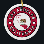 Los Angeles California Keramik Ornament<br><div class="desc">Los Angeles</div>