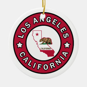 Los Angeles California Keramik Ornament