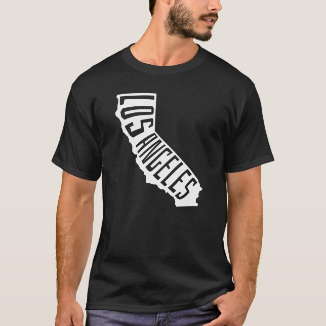 Los Angeles California Kontur - Amerika Reisen T-Shirt (Vorderseite)