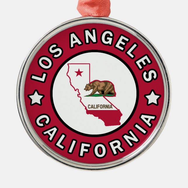Los Angeles California Ornament Aus Metall (Vorne)