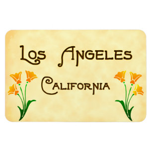 Los Angeles California Poppies Magnet