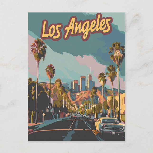 Los Angeles California Postkarte (Vorderseite)