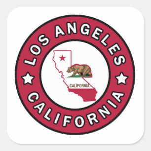 Los Angeles California Quadratischer Aufkleber