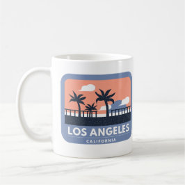 Los Angeles California Retro Skyline Design Kaffeetasse