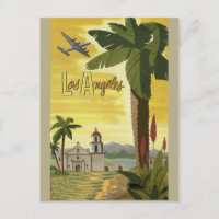 Los Angeles California Retro Vintage Travel Poster