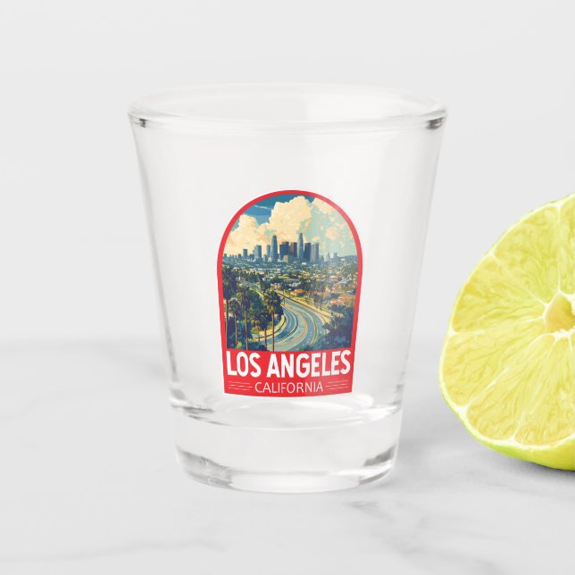Los Angeles California Schnapsglas (Vorderseite)