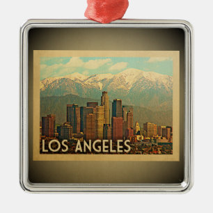 Los Angeles California Silbernes Ornament