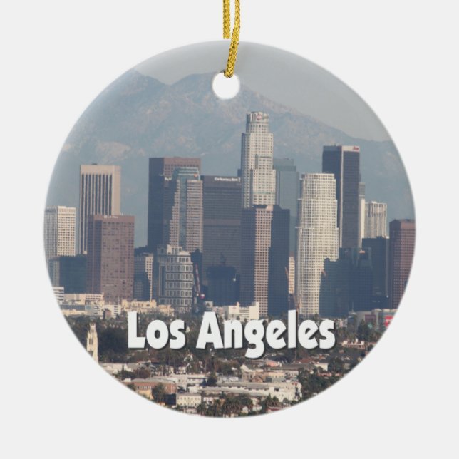 Los Angeles California Skyline Keramik Ornament (Vorne)